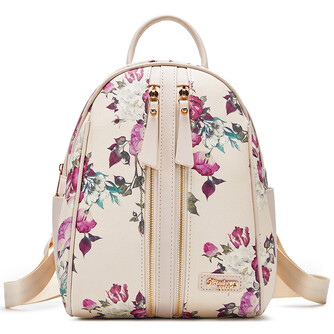 CANDY BACKPACK - FLORAL BL, BEIGE [WHATSAPP TO PRE ORDER]